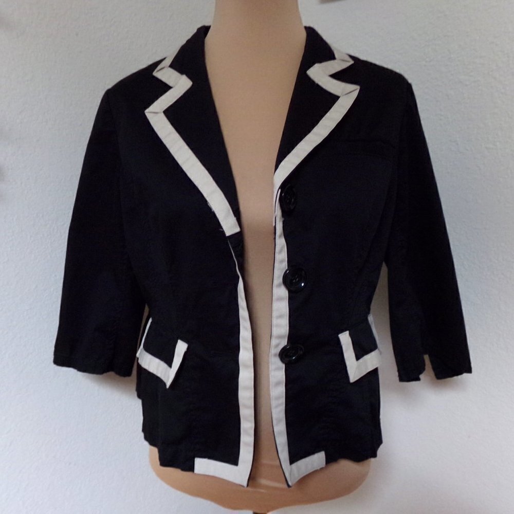 Michael Kors Black and Off White Top / Jacket